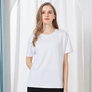 netdraw Women's Ultra Soft Bamboo Viscose T-Shirt Loose Fit Crew Neck Casual Lounge Comfy Cotton Sleep Pajama Tops