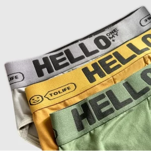 New 4Pcs/Set Men's Briefs Sexy Trendy Solid Color Letter Underwear Plus Size Comfortable Breathable Underpants Men's Panties - AliExpress 200574005