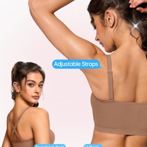 OEAK Bralettes for Women with Support Comfortable Wireless Bras Seamless Bralette No Underwire Bra Cute Everyday Tshirt Bras Sienna XXL