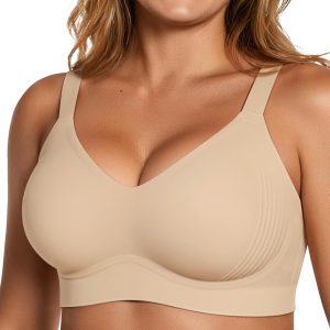 OEAK Womens Wireless Seamless Bras Full Coverage Supportive Lounge Bra Push Up Plus Size Everyday Bra Comfortable Tshirt Bras