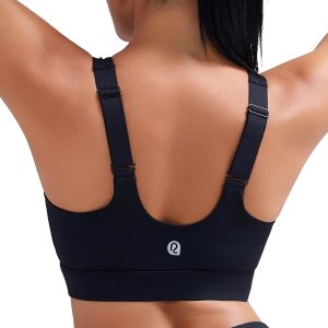 RUNNING GIRL Adjustable Straps High Impact Sports Bra for Women,High Support Workout Sports Bras with Sewn in Pads