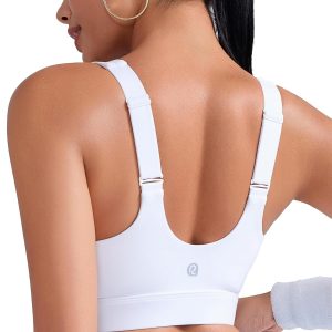 RUNNING GIRL Adjustable Straps High Impact Sports Bra for Women,High Support Workout Sports Bras with Sewn in Pads