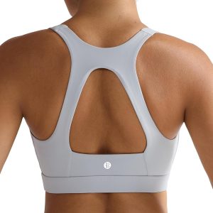 RUNNING GIRL High Impact Sports Bra for Women,Zip Front Adjustable Strap Criss-Cross Back Padded Workout Yoga Bra