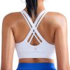RUNNING GIRL High Impact Sports Bras for Women,Criss Cross Back Molded Cup Running Bra with Sewn in Pads