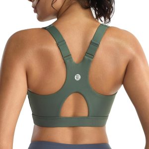 RUNNING GIRL High Impact Sports Bras for Women High Support Molded Cups, Adjustable Straps Sports Bra with Sewn in Pads