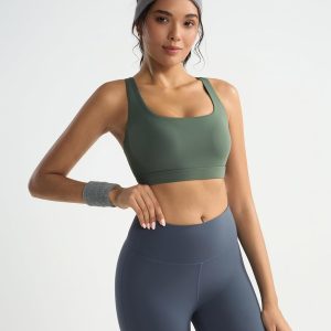 RUNNING GIRL High Impact Sports Bras for Women High Support Molded Cups, Adjustable Straps Sports Bra with Sewn in Pads