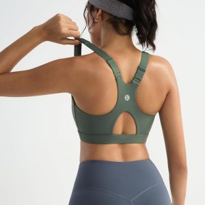 RUNNING GIRL High Impact Sports Bras for Women High Support Molded Cups, Adjustable Straps Sports Bra with Sewn in Pads
