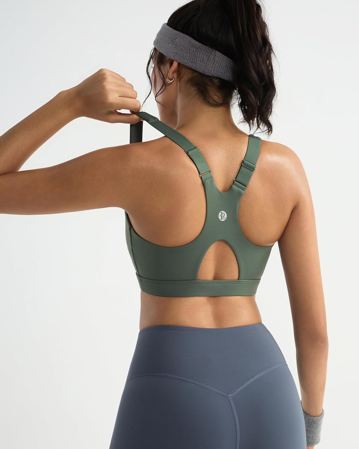 RUNNING GIRL High Impact Sports Bras for Women High Support Molded Cups, Adjustable Straps Sports Bra with Sewn in Pads