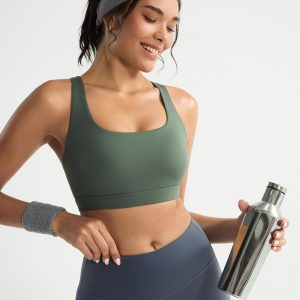 RUNNING GIRL High Impact Sports Bras for Women High Support Molded Cups, Adjustable Straps Sports Bra with Sewn in Pads