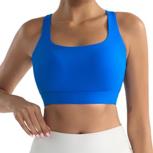RUNNING GIRL High Impact Sports Bras for Women, High Support Running Sports Bra Moulded Cup Strappy Sports Bras