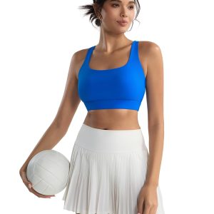 RUNNING GIRL High Impact Sports Bras for Women, High Support Running Sports Bra Moulded Cup Strappy Sports Bras