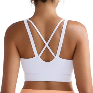 RUNNING GIRL High Impact Sports Bras for Women, High Support Running Sports Bra Moulded Cup Strappy Sports Bras