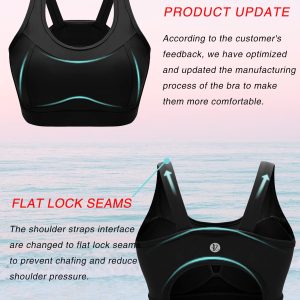 RUNNING GIRL High Impact Sports Bras for Women,Racerback Running Bra Workout Crop Tank Tops Longline Sports Bra Push up