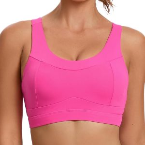 RUNNING GIRL High Impact Sports Bras for Women,Racerback Running Bra Workout Crop Tank Tops Longline Sports Bra Push up