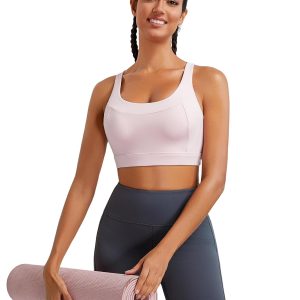 RUNNING GIRL Sports Bra for Women,Adjustable Straps Molded Cup High Impact Sports Bras for Women with Sewn in Pads