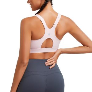 RUNNING GIRL Sports Bra for Women,Adjustable Straps Molded Cup High Impact Sports Bras for Women with Sewn in Pads