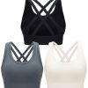 RUNNING GIRL Sports Bra for Women High Support, Criss-Cross Back Padded Strappy Sports Bras Yoga Bra with Removable Cups
