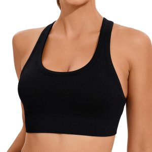 RUNNING GIRL Sports Bra for Women High Support, Criss-Cross Back Padded Strappy Sports Bras Yoga Bra with Removable Cups