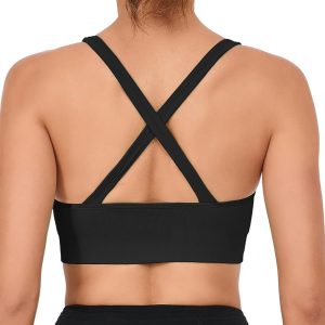 RUNNING GIRL Sports Bra for Women High Support, Criss-Cross Back Padded Strappy Sports Bras Yoga Bra with Removable Cups