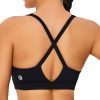 RUNNING GIRL Sports Bra for Women High Support, Molded Cup High Impact Sports Bras with Sewn in Pads Strappy Running Bra