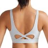 RUNNING GIRL Sports Bra for Women High Support, Molded Cup High Impact Sports Bras with Sewn in Pads Workout Running Bra