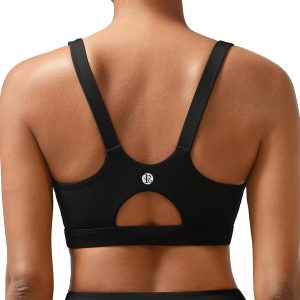 RUNNING GIRL Sports Bra for Women High Support, Molded Cup High Impact Sports Bras for Women with Sewn in Pads