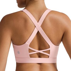 RUNNING GIRL Sports Bra for Women High Support,Molded Cup High Impact Sports Bras with Sewn in Pads