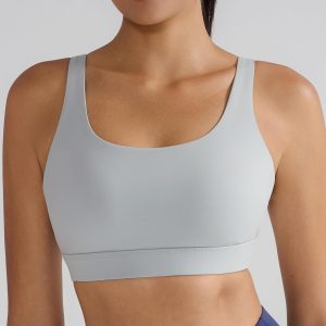 RUNNING GIRL Sports Bra for Women High Support, Molded Cup High Impact Sports Bras with Sewn in Pads Workout Running Bra