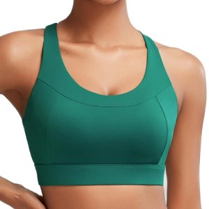 RUNNING GIRL Sports Bra for Women High Support,Molded Cup Strappy Running High Impact Sports Bras for Women