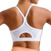 RUNNING GIRL Sports Bra for Women,Y Back Molded Cup Medium Impact Sports Bras for Women with Sewn in Pads