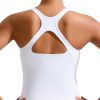 RUNNING GIRL Sports Bras for Women High Impact, Molded Cup Compression Running Tops with Removable Pads, Best for A-D Cup