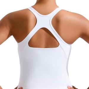 RUNNING GIRL Sports Bras for Women High Impact, Molded Cup Compression Running Tops with Removable Pads, Best for A-D Cup