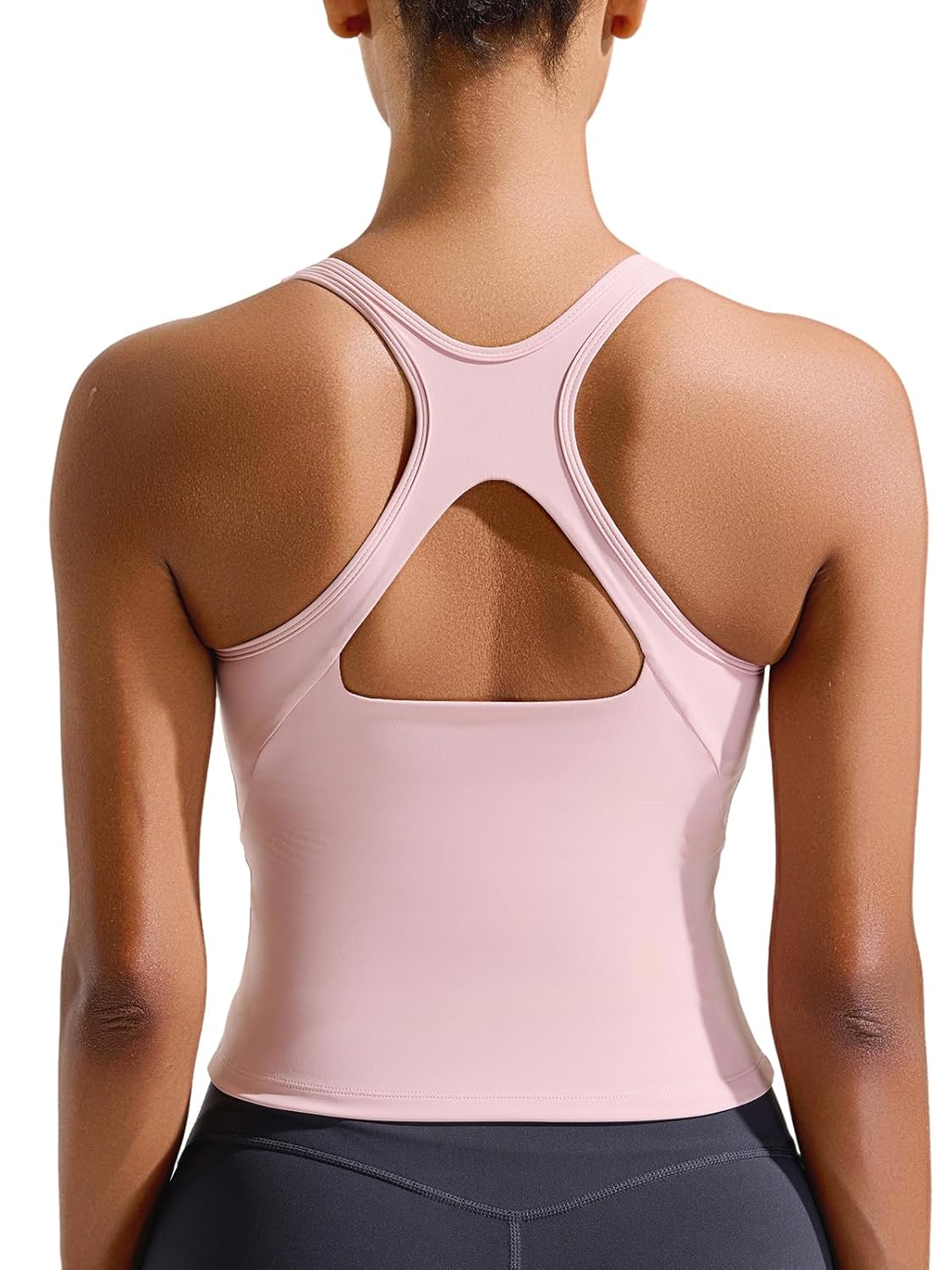 RUNNING GIRL Sports Bras for Women High Impact, Molded Cup Compression Running Tops with Removable Pads, Best for A-D Cup