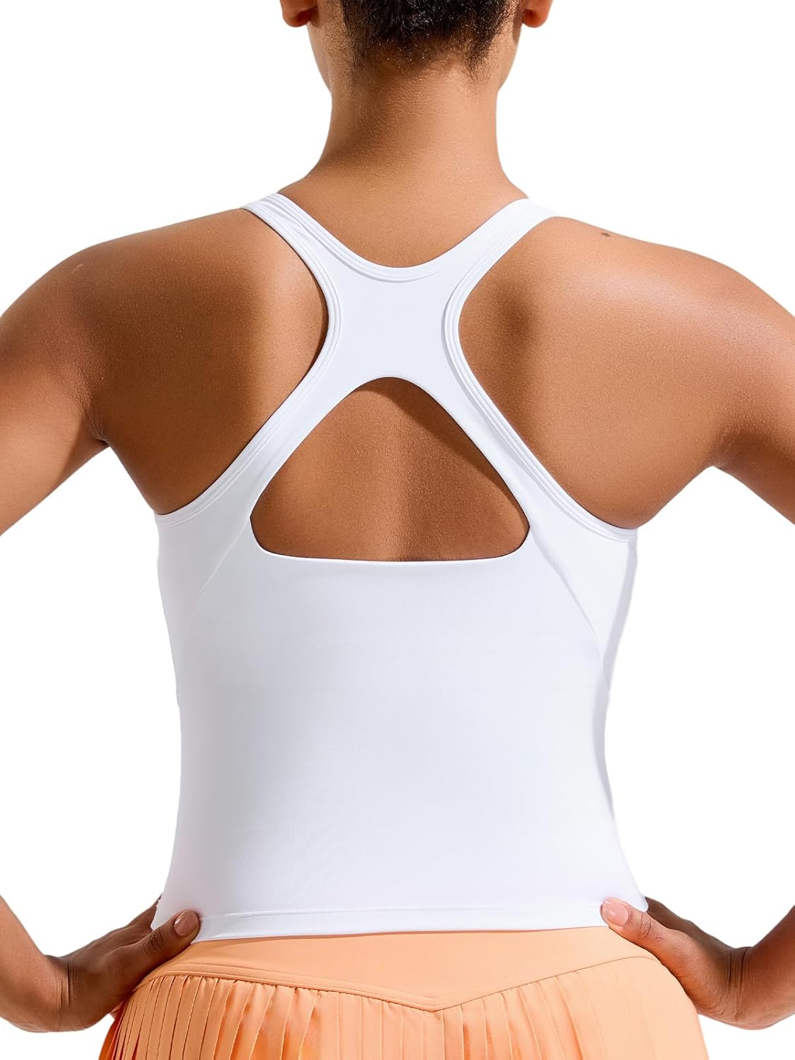 RUNNING GIRL Sports Bras for Women High Impact, Molded Cup Compression Running Tops with Removable Pads, Best for A-D Cup