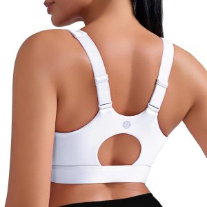RUNNING GIRL Sports Bras for Women High Support, Adjustable Straps High Impact Molded Cup Sports Bra with Sewn in Pads