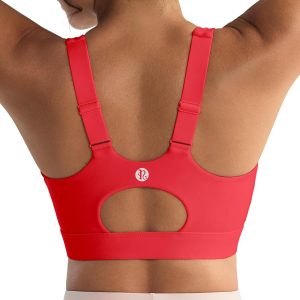 RUNNING GIRL Sports Bras for Women High Support, Adjustable Straps High Impact Molded Cup Sports Bra with Sewn in Pads