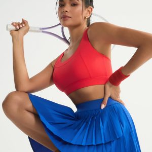 RUNNING GIRL Sports Bras for Women High Support, Adjustable Straps High Impact Molded Cup Sports Bra with Sewn in Pads