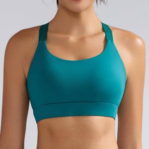 RUNNING GIRL Sports Bras for Women High Support, Adjustable Straps Hook Back Sports Bras for Women with Sewn in Pads