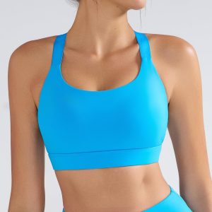 RUNNING GIRL Sports Bras for Women High Support, Adjustable Straps Hook Back Sports Bras for Women with Sewn in Pads