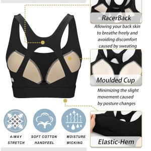 RUNNING GIRL Sports Bras for Women High Support, High Impact Racerback Molded Cup Sports Bra Workout Yoga Bras