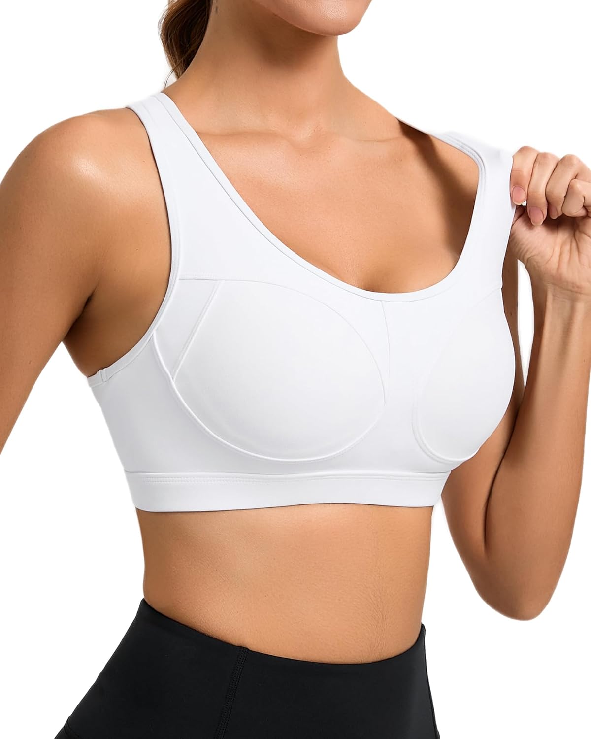 RUNNING GIRL Sports Bras for Women High Support Moulded Cup High Impact Sports Bras Racerback Workout Running Yoga Bra