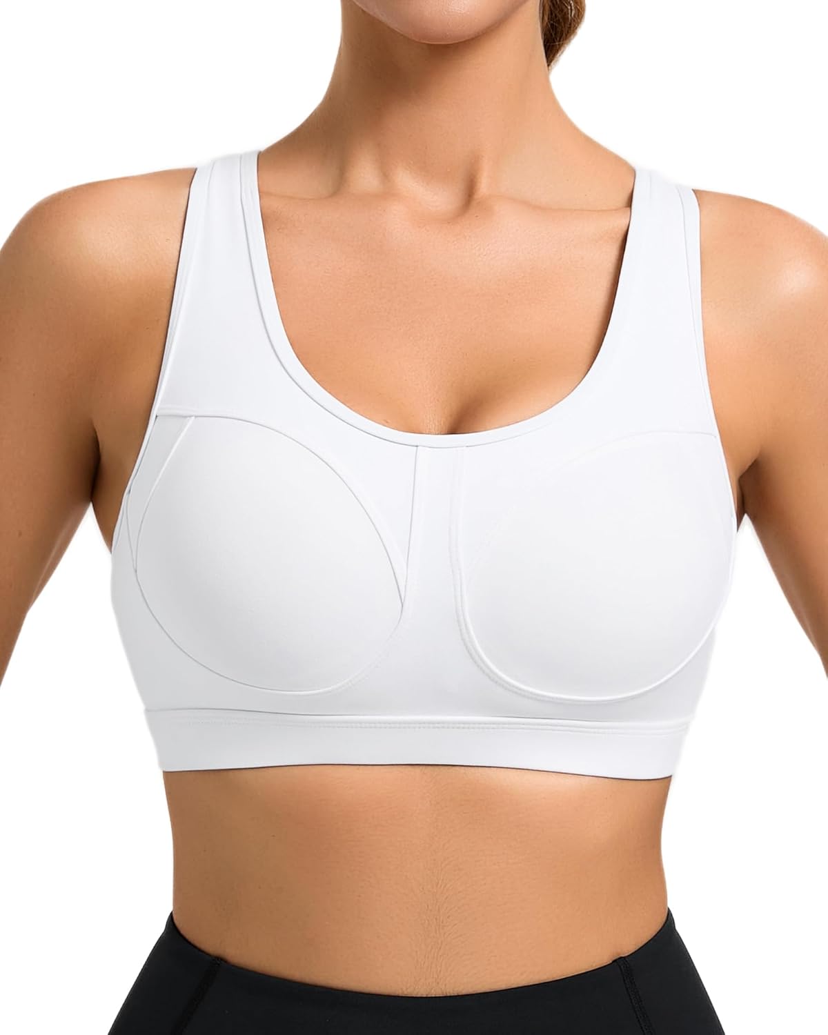 RUNNING GIRL Sports Bras for Women High Support Moulded Cup High Impact Sports Bras Racerback Workout Running Yoga Bra