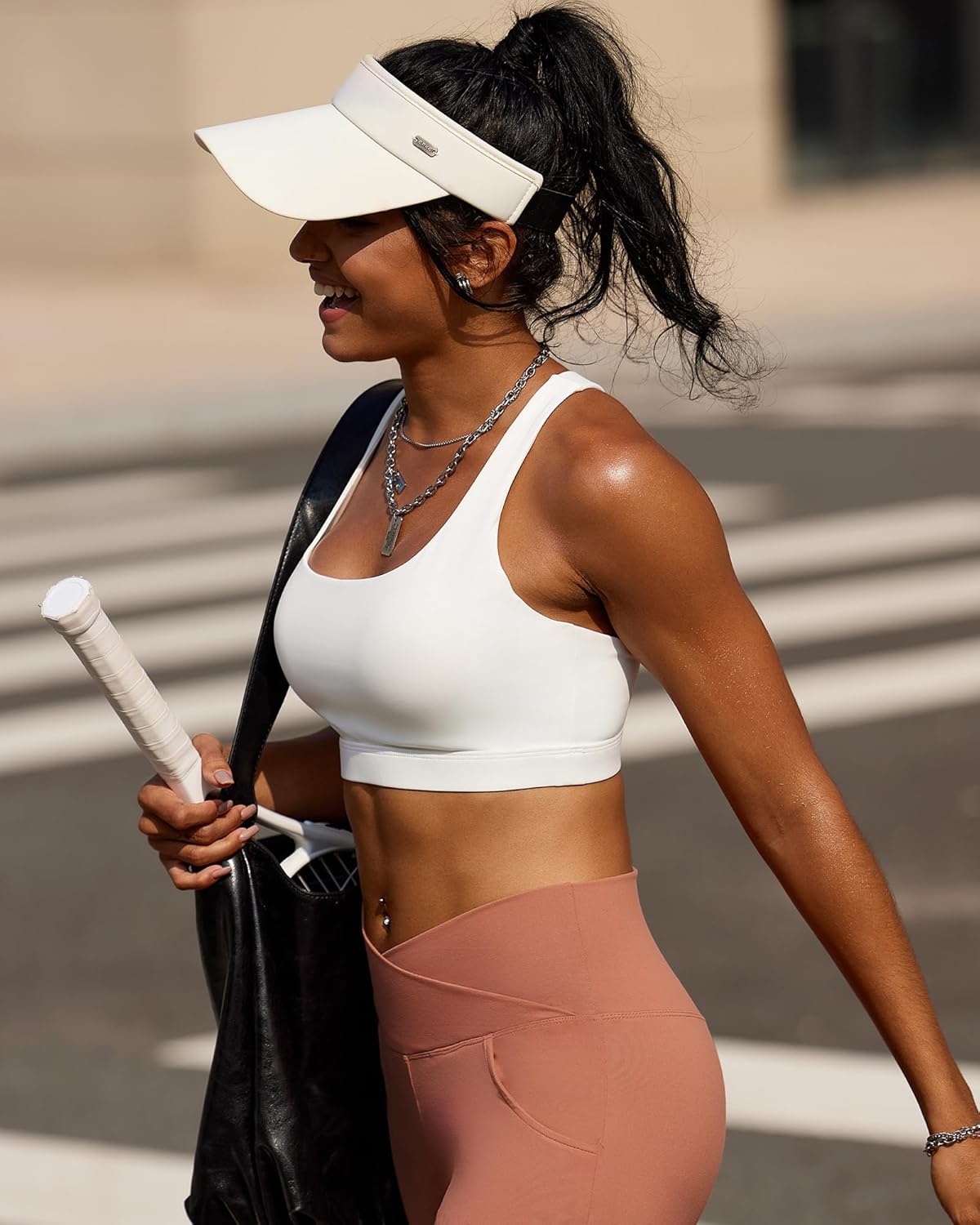 RUNNING GIRL Sports Bras for Women High Support Moulded Cup High Impact Sports Bras Racerback Workout Running Yoga Bra