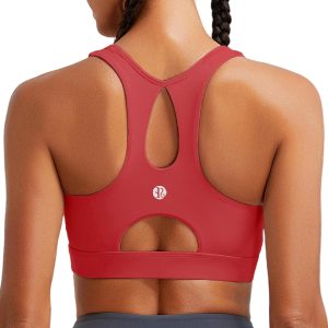 RUNNING GIRL Sports Bras for Women High Support,Racerback Running Bra Molded Cup Sports Bra with Sewn in Pads