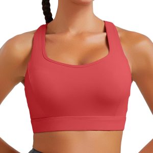 RUNNING GIRL Sports Bras for Women High Support,Racerback Running Bra Molded Cup Sports Bra with Sewn in Pads