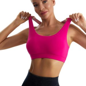 RUNNING GIRL Sports Bras for Women High Support,Racerback Workout Bra Moulded Cup High Impact Sports Bra for Women Large Bust