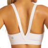 RUNNING GIRL Sports Bras for Women, Medium Support Molded Cup Sports Bras with Sewn in Pads Strappy Workout Yoga Bra