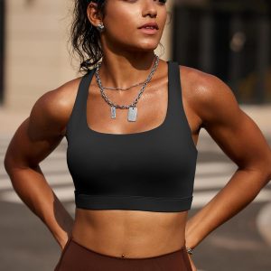RUNNING GIRL Sports Bras for Women, Molded Cup High Impact Sports Bra Workout Bras for Women High Support Racerback
