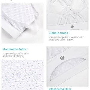 RUNNING GIRL Sports Bras for Women,Padded Sports Bra Tank Top Sexy Crisscross Back High Impact Longline Workout Yoga Bra