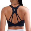 RUNNING GIRL Sports Bras for Women, Racerback Molded Cup Sports Bra with Sewn in Pads for Workout Pilate and Casual